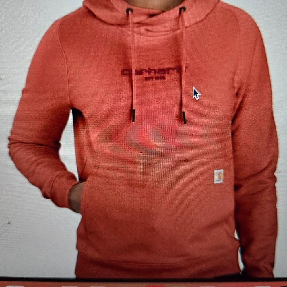 Carhartt Force® Relaxed Fit Lightweight Hoodie Size L(12-14) Desert Orange NWT